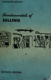 Cover of: Fundamentals of selling by John Williams Wingate