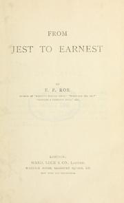 Cover of: From jest to earnest. by Edward Payson Roe