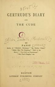 Cover of: Gertrude's diary by Isabella Macdonald Alden