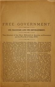 Cover of: Free government.: Its priciples [!] and its development.