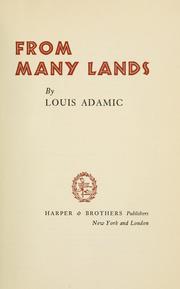 From many lands by Louis Adamic