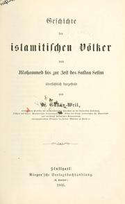 Cover of: Geschichte der islamitischen Völker von Mohammed bis zur Zeit des Sultan Selim.