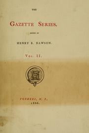 Cover of: The Gazette series