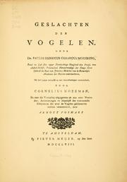 Cover of: Geslachten der vogelen by Paul Heinrich Gerhard Moehring