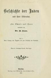 Cover of: Geschichte der Juden und ihrer Litteratur by M. Brann