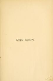 Cover of: Gesta Christi by Charles Loring Brace, Charles Loring Brace