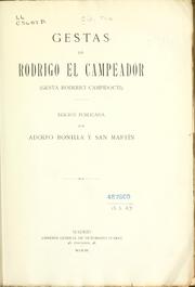 Cover of: Gestas de Rodrigo el Campeador (Gesta Roderici Campidocti)