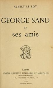 Cover of: George Sand et ses amis