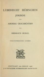 Cover of: Gesammelte Schriften by Heinrich Seidel
