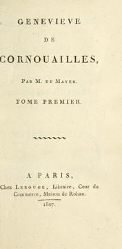 Cover of: Geneviève de Cornouailles. by Charles-Joseph Mayer