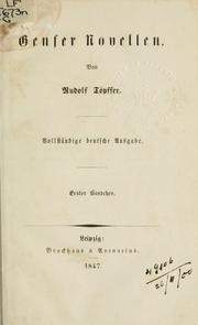 Cover of: Genfer Novellen. by Rodolphe Töpffer