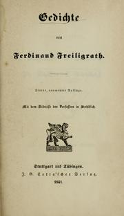 Cover of: Gedichte by Ferdinand Freiligrath