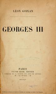 Cover of: Georges III