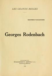 Cover of: Georges Rodenbach.