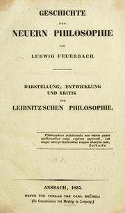 Cover of: Geschichte der neuern Philosophie