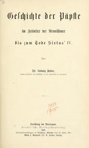 Cover of: Geschichte der Päpste seit dem Ausgang des Mittelalters. by Pastor, Ludwig Freiherr von