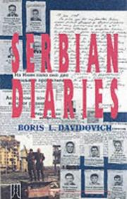 Cover of: Serbian Diaries by Boris L. Davidovich