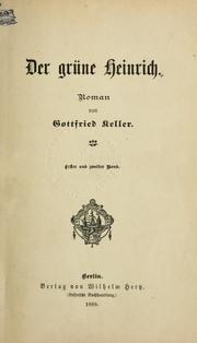 Cover of: Gesammelte Werke. by Gottfried Keller