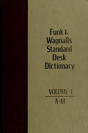 Cover of: Funk & Wagnalls Standard desk dictionary | 