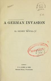 Cover of: A German invasion