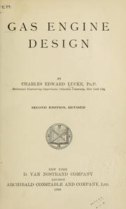 Cover of: Gas engine design