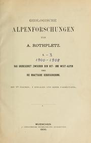 Cover of: Geologische Alpenforschungen