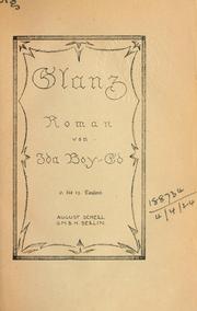 Cover of: Glanz: Roman