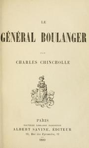 Cover of: Général Boulanger