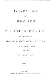 Genealogy of a branch of the Beecher family by Reuben Beecher Hughes