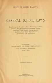 Cover of: General school laws | North Dakota