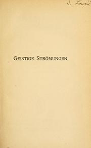 Cover of: Geistige Strömungen der Gegenwart by Rudolf Eucken