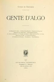 Cover of: Gente d'algo by Sabugosa, António Maria José de Melo César e Meneses conde de