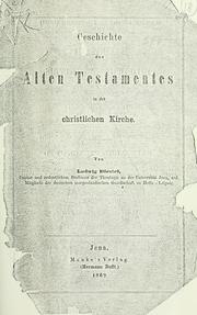 Cover of: Geschichte des Alten Testamentes in der christlichen Kirche
