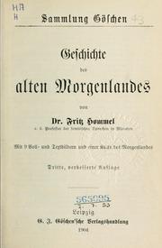 Cover of: Geschichte des alten Morgenlandes.