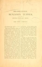 Cover of: Brigadier General Benjamin Tupper by William L. Chaffin