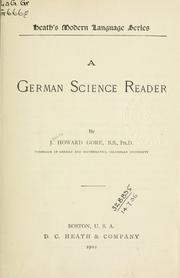 Cover of: German science reader.