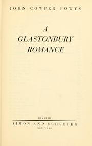 Cover of: A Glastonbury romance.