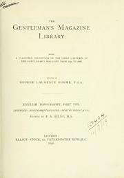 Cover of: The Gentleman's magazine library: being a classified collection of the chief contents of the Gentleman's magazine from 1731 to 1868.  Edited by George Laurence Gomme