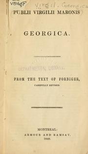 Cover of: Georgica by Publius Vergilius Maro