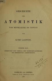 Cover of: Geschichte der Atomistik von Mittelalter bis Newton