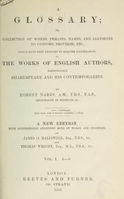 Cover of: A glossary by Nares, Robert