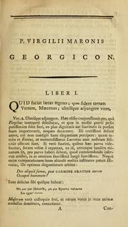 Cover of: Georgicon lib. IV by Publius Vergilius Maro