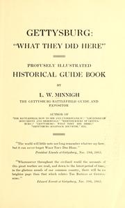 Cover of: Gettysburg: "what they did here."
