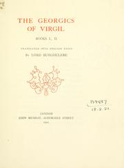 Cover of: The Georgics, Books I., II. by Publius Vergilius Maro