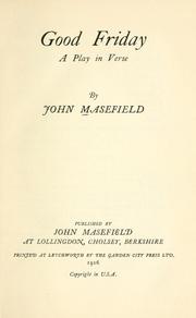 Cover of: Good Friday by John Masefield