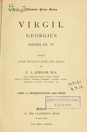 Cover of: Georgics, Books III, IV by Publius Vergilius Maro