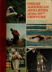 Cover of: Great American athletes of the 20th century by Zander Hollander