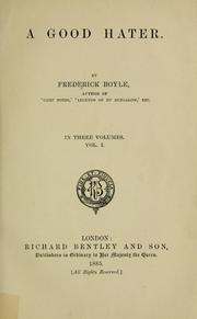 Cover of: A good hater by Boyle, Frederick