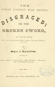 Cover of: The great German war drama, Disgraced by Joseph Barton