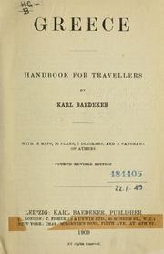 Cover of: Greece by Karl Baedeker (Firm)